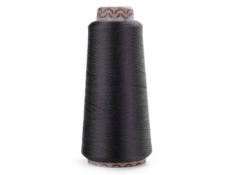 Nitě elastické pro průmyslové overlocky 5000 m - 1 ks - 0142 šedá tmavá