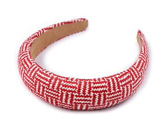 Široká čelenka do vlasů boho - 1 ks - 2 červená tmavá