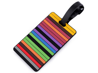 Jmenovka / visačka na kufr - 10 ks - 4 multikolor