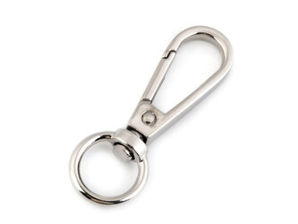 Kovová karabina s obrtlíkem průvlek 12 mm - 10 ks - 1 nikl