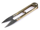 Nůžky cvakačky délka 10 cm celokovové - 12 ks - zlatá sv.