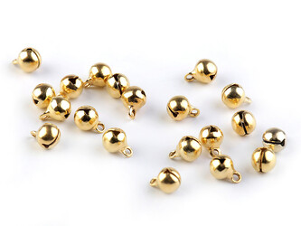 Rolničky Ø6 mm - 100 ks - 2 zlatá