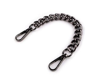 Řetízek / ucho na kabelky délka 25 cm - 1 ks - 3 nikl černý