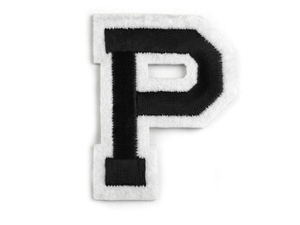 Nažehlovačka písmena - 10 ks - 16 "P" černá