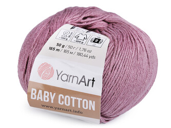 Pletací příze Baby Cotton 50 g - 1 ks - 5 (419) starofialová