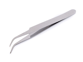 Kovová pinzeta délka 11,5 cm zahnutá - 25 ks - nikl