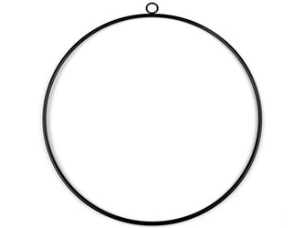 Kovový kruh Ø50 cm lakovaný - 1 ks - 3 černá mat