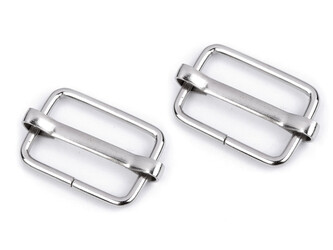 Posunovač na popruhy šíře 20 mm - 100 ks - 1 nikl