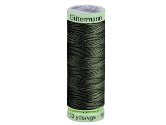 Polyesterové nitě Gütermann Jeans návin 30 m - 1 ks - 304 zelenočerná tm