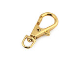 Kovová karabinka s obrtlíkem průvlek 4 mm - 50 ks - 5 žluté zlato