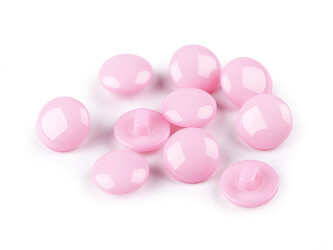 Knoflík barevný velikost 20" - 1000 ks - 16 růžová dětská