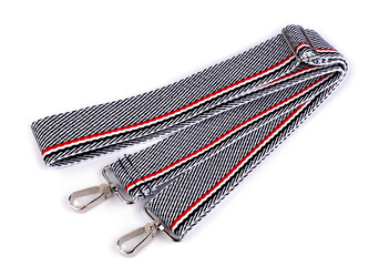 Textilní ucho / popruh na tašku s karabinami šíře 3,8 cm - 1 ks - 17 modrá tmavá