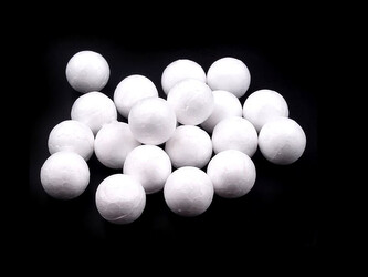 Koule Ø1,5 cm polystyren - 100 ks - bílá