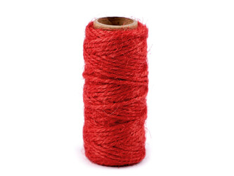 Sisalový provázek Ø2 mm - 24 ks - 4 červená tmavá