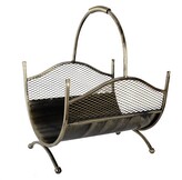 Dekorativní koš na dřevo CRISS zlatý