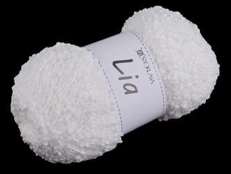 Pletací příze nopková Lia 100 g - 1 ks - 1 bílá