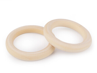 Dřevěný kroužek vnější Ø60 mm - 20 ks - přírodní sv.