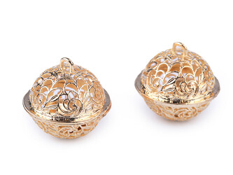 Rolničky filigránové Ø18 mm,  Ø26 mm - 100 ks - 8 (Ø26 mm) růžové zlato