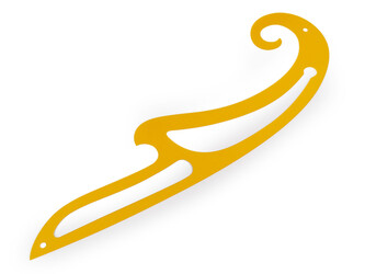 Křivítko ohebné - 1 ks - žlutá