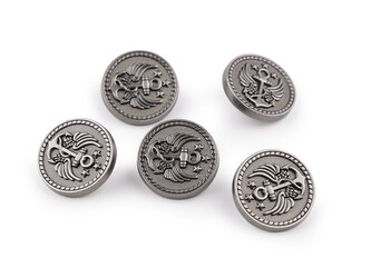 Kovový knoflík velikost 28"; 32"; 36" - 5 ks - 2 (32") nikl antik