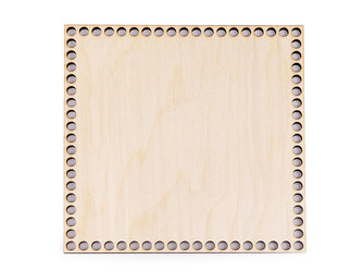 Dno na pletení / výrobu košíků 16x16 cm - 1 ks - přírodní sv.