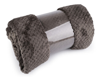 Deka mikroflanel strukturovaný 150x200 cm - 1 ks - 5 šedohnědá střední