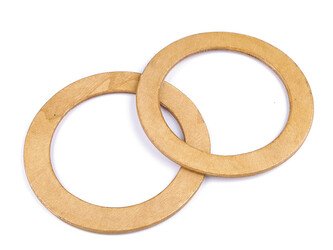 Dřevěná ucha na tašky Ø13,5 cm - 2 ks - přírodní