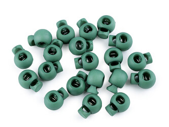 Brzdičky kulaté 15x19 mm - 1000 ks - 17 zelená smaragdová