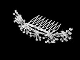 Hřeben do vlasů s broušenými kamínky - 1 ks - crystal