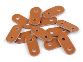 Brzdičky z eko kůže 16x34 mm - 20 ks - 1 hnědá