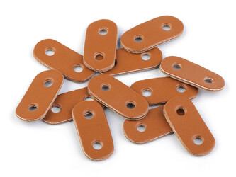 Brzdičky z eko kůže 16x34 mm - 20 ks - 1 hnědá