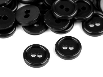 Knoflík košilový velikost 18" - 1000 ks - 2 (332) černá
