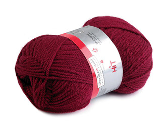 Pletací příze Hit 50 g - 1 ks - 21 (0032) bordó sv.