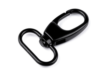 Kovová karabina s obrtlíkem průvlek 26 mm - 10 ks - 2 černý lak