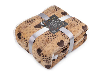 Deka beránek 150x200 cm - 1 ks - 14 béžová velbloudí srdce