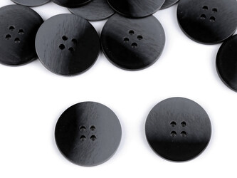 Knoflík ombré velikost 34", 40", 44" - 50 ks - 6 (44") šedá