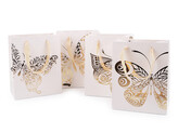 Dárková taška motýl - 4 ks - mix zlatá