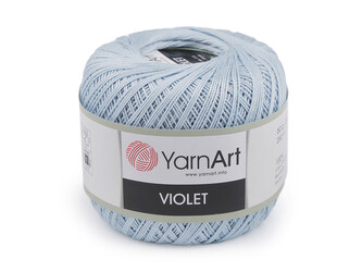 Bavlněná příze háčkovací Violet 50 g - 1 ks - 12 (4917) modrá světlá