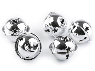 Rolničky Ø30 mm - 20 ks - 1 stříbrná