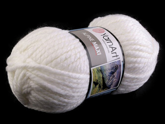 Pletací příze Alpine maxi 250 g - 1 ks - 12 (676) bílá