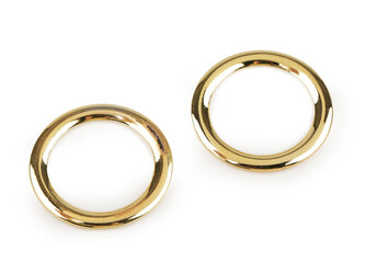 Spona / oděvní kroužek Ø28 mm plochý - 10 ks - 3 zlatá světlá