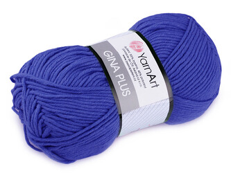 Pletací příze Gina / Jeans Plus 100 g - 1 ks - 13 (47) modrá kobaltová