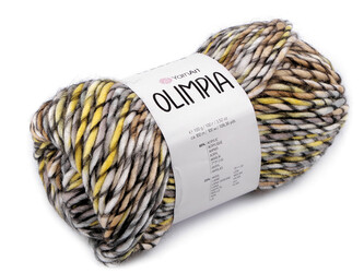 Pletací příze Olimpia 100 g - 1 ks - 1 (1411) žlutá šedá