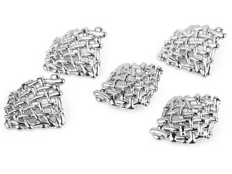 Kovový knoflík velikost 42", 52" - 5 ks - 2 (52") nikl