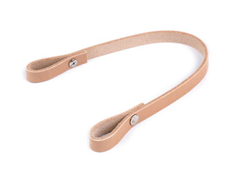 Kožené ucho na kabelku šíře 1 cm délka 30 cm - 4 ks - 1 přírodní stř.