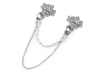 Spona dragoun s broušenými kamínky a perlami - 1 ks - 4 crystal platina Spona dragoun s broušenými kamínky a perlami - 1 ks - 4 crystal platina