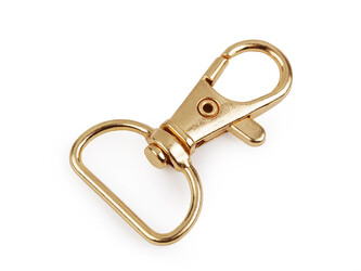 Kovová karabina s obrtlíkem průvlek 18 mm - 20 ks - 5 zlatá klasik