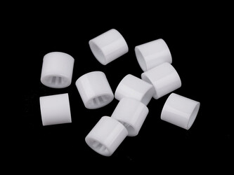 Brzdička / spojka na festivalové náramky 7x9 mm - 200 ks - 1 bílá