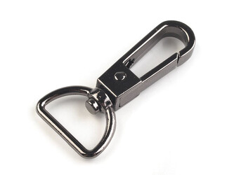 Kovová karabina s obrtlíkem průvlek 20 mm - 10 ks - 3 nikl černý