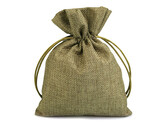 Dárkový pytlík 13x18 cm imitace juty - 10 ks - 4 zelená